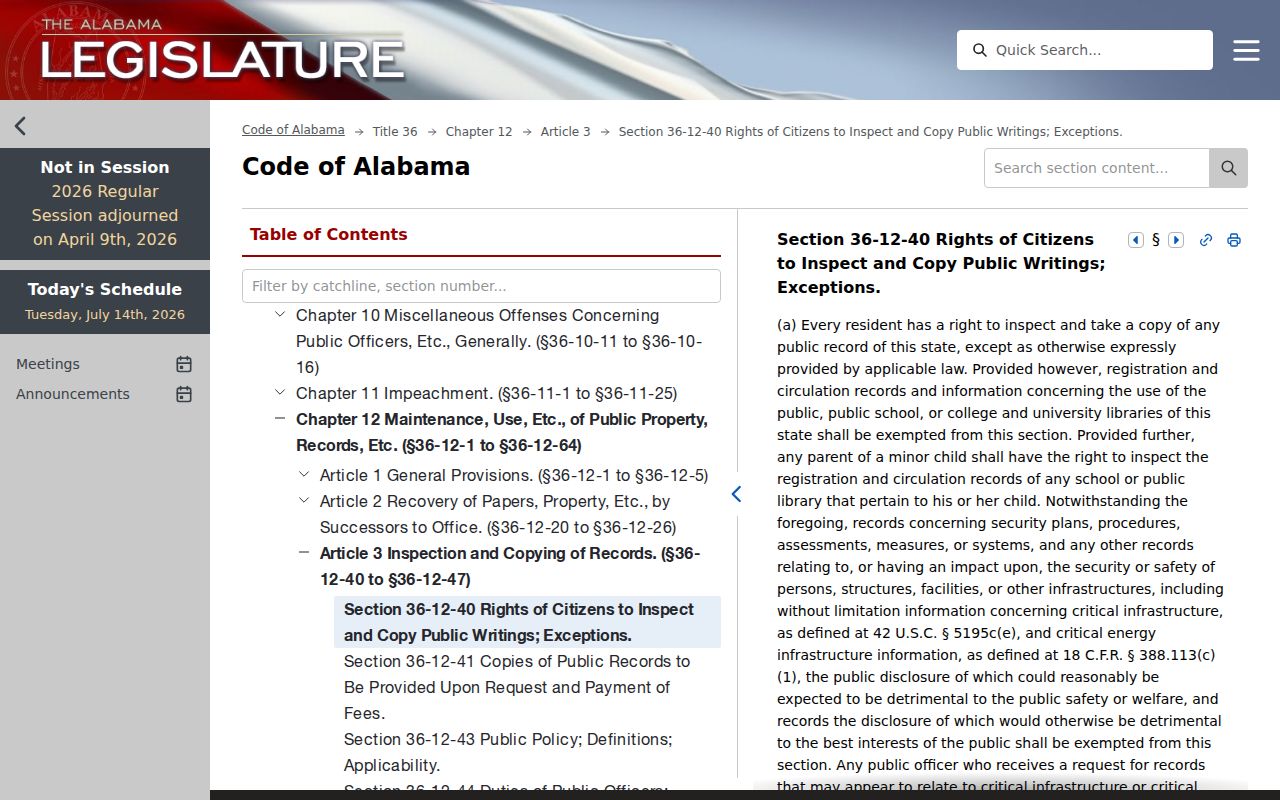 Limestone County court records Alabama public writings law