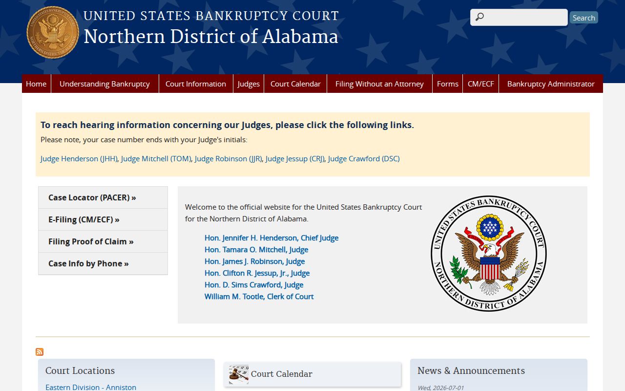 Limestone County court records Northern District bankruptcy court