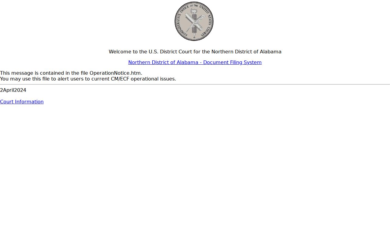Limestone County trial court users Northern District CM ECF