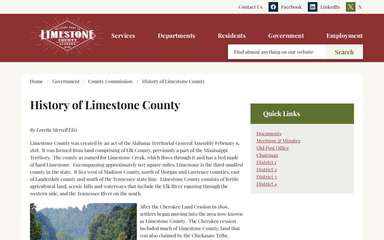 History of Limestone County Court records