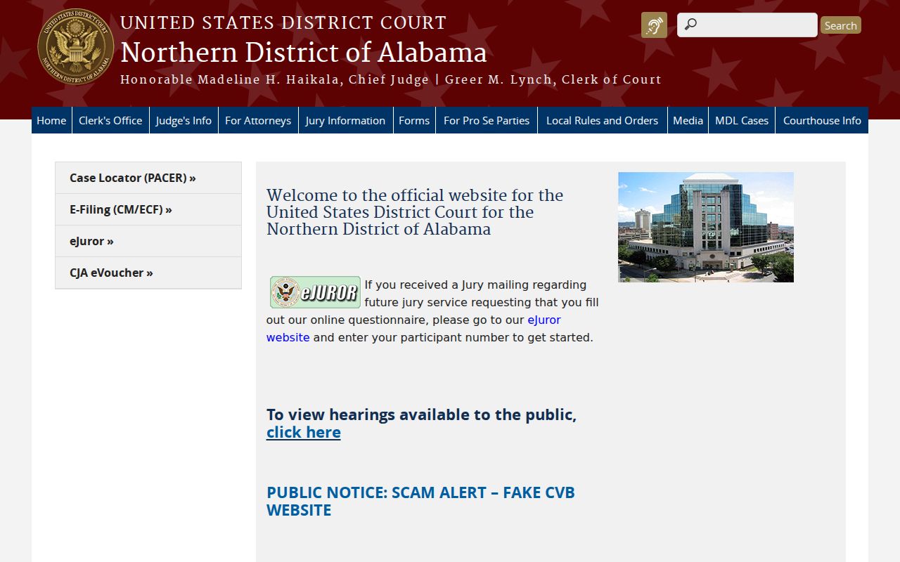 Federal court records for Limestone County Alabama
