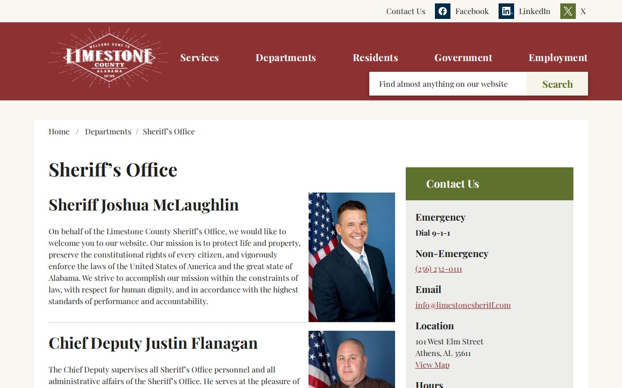 Limestone County Sheriff jail and court records access