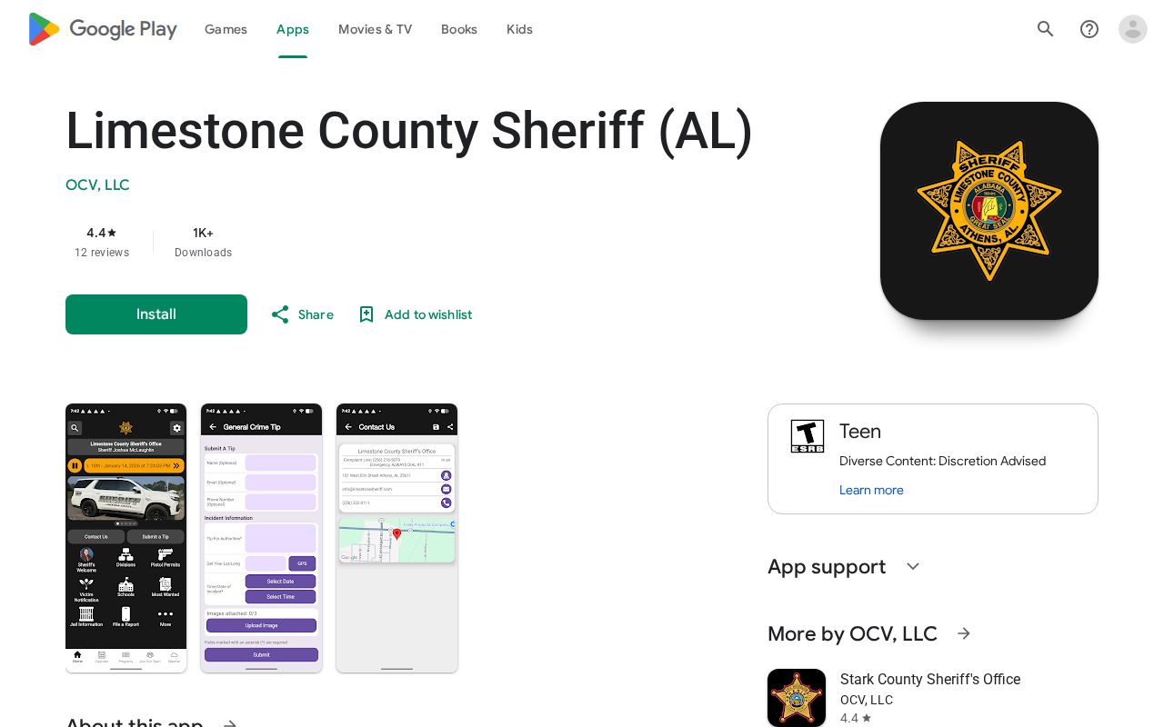 Limestone County inmate records Sheriff mobile app listing